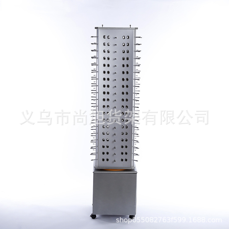 尚旭落地式旋转铝塑板银色152付眼镜架展示架太阳镜展架带柜子