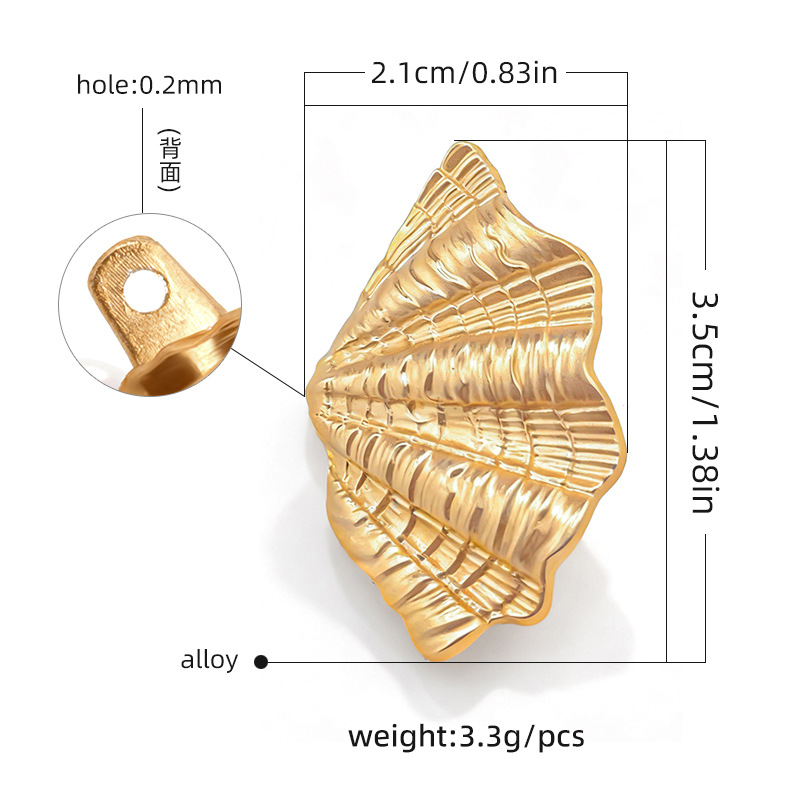 Nuevos botones de trajes de baño de playa transfronterizos metal dorado botones decorativos irregulares DIY accesorios de ropa maleta