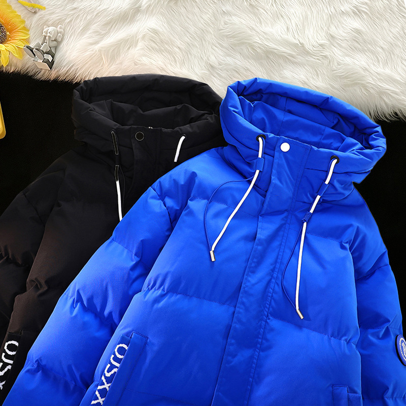 Invierno chaqueta de algodón de hombre chaqueta de algodón de moda suelta chaqueta de hombre cálido guapo