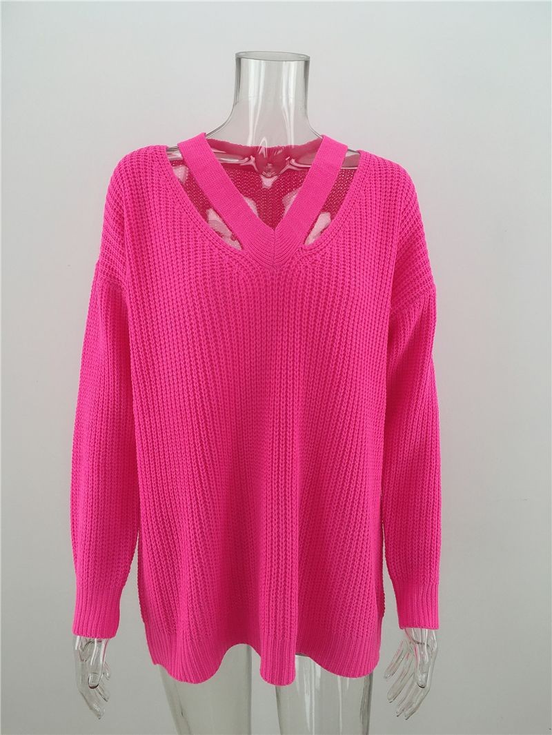 Solid Color Pattern Wholesale Women's Casual Solid Color Long Sleeve Sweaters & Cardigans