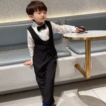 童装西装套装2022春季男童陈wei霆同款西服外套裤子马甲3件套