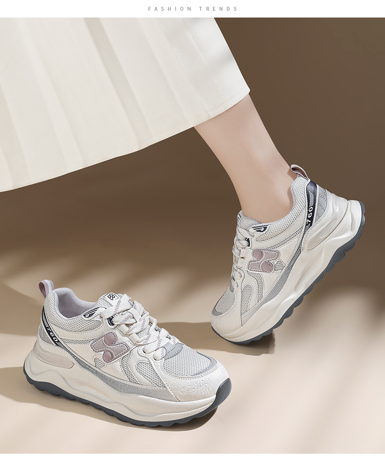 Giày sneaker nữ chạy bộ mesh thoáng khí đế mềm mẫu mới xuân hè 2025 — Trà sữa JST 7055, JST 7055 màu xám, JST 7097 m đen, JST 7036 màu đỏ chi tiết 11