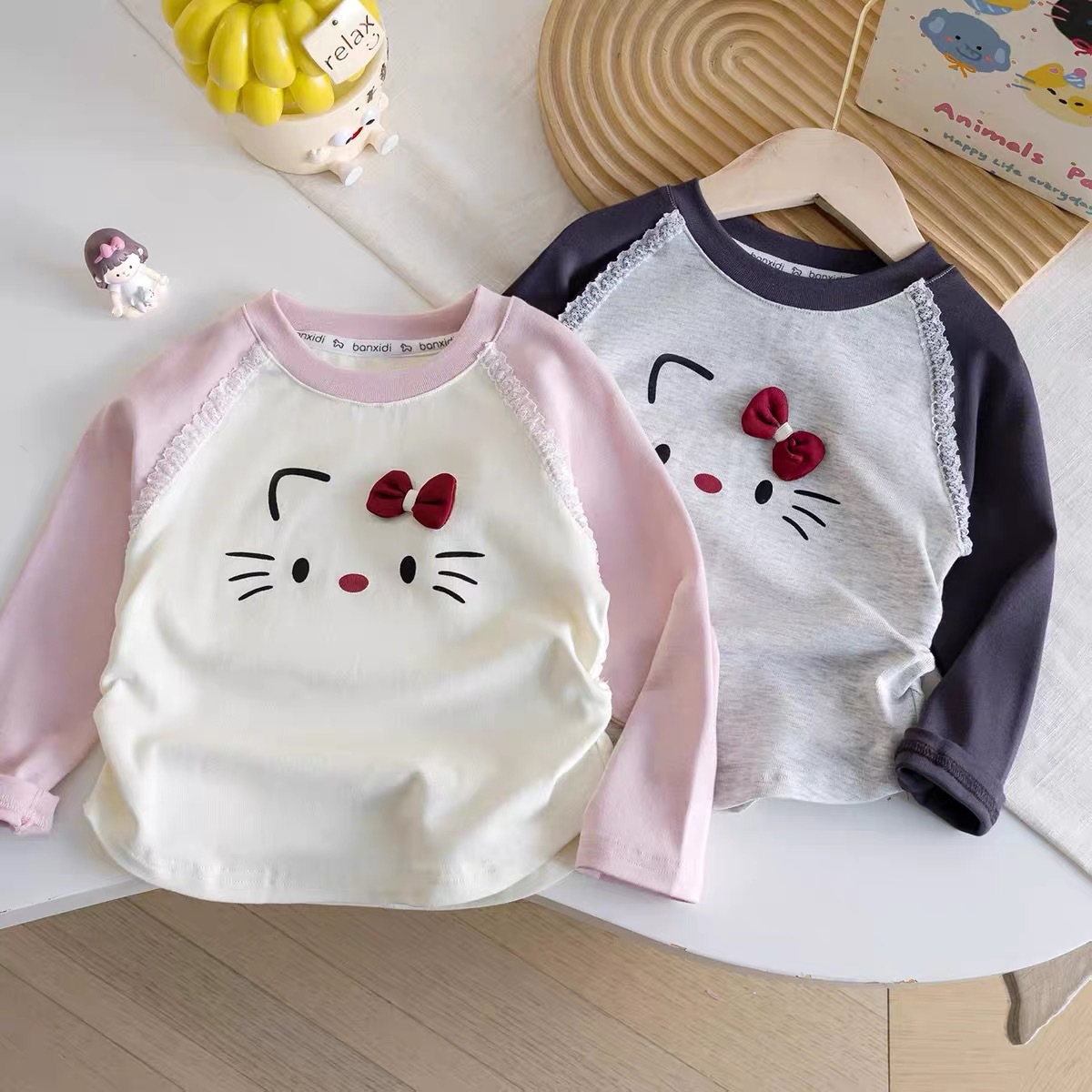 95棉女童长袖T恤春秋款2025新款洋气儿童上衣宝宝秋装童装打底衫