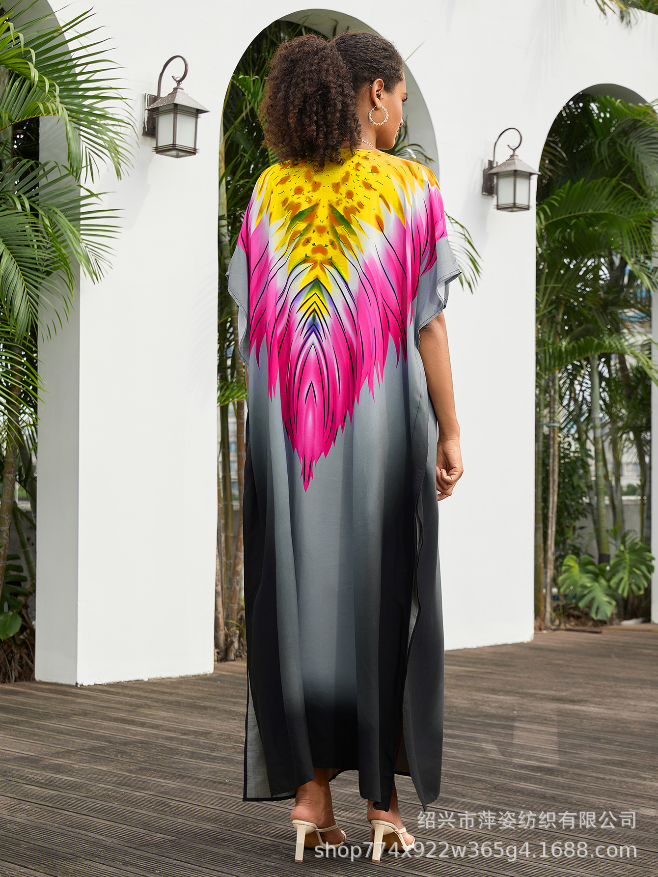 Camisas de playa de algodón impresas bikini camiseta de baño camiseta de vacaciones suelta ropa transfronteriza amazona