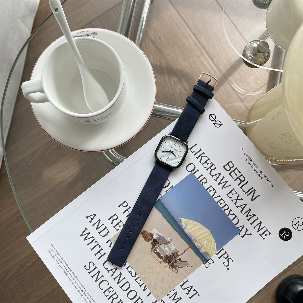 Высококачественные часы Square Brand, простой и элегантный дизайн, корейский стиль