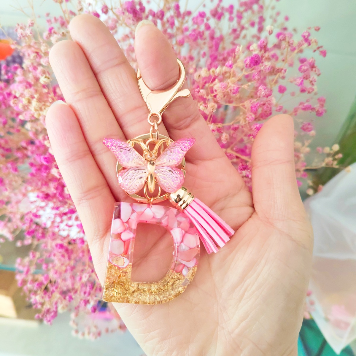 Letra llavero colgante/D