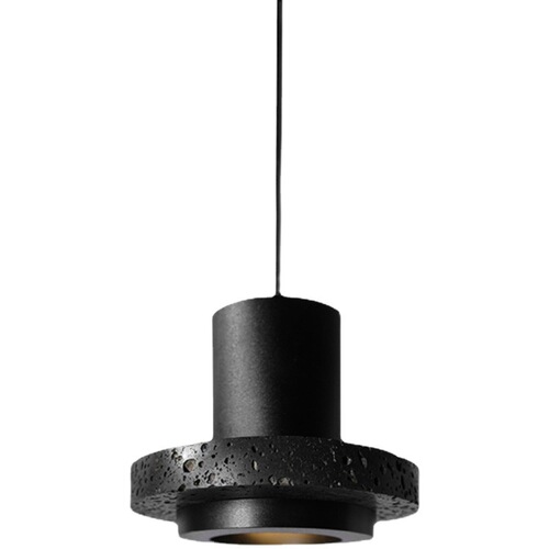 Nordic restaurant bar window display designer black hole stone volcanic stone terrazzo small chandelier B&B bedroom bedside lamp