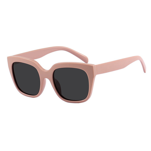  New C Family Sunglasses Women's High-end Ins Style Sunglasses Men's Square Frame European and American Retro Fashion Pink Glasses