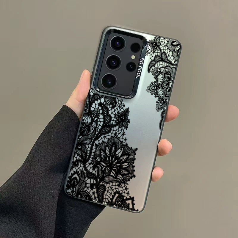 Подходящий чехол для мобильного телефона Samsung A55 35 A53 34 S24 Ultra Lace Flower S23/Note20 Ultra/2
