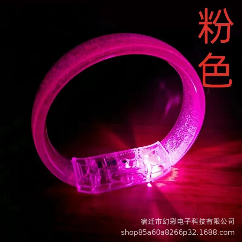 Nueva pulsera flash LED de acrílico, pulsera luminosa, barra de conciertos, accesorios de vítores, pulsera, logotipo de impresión