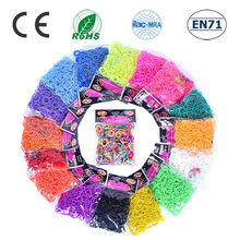 600根橡皮筋袋装补充包 儿童diy手链套装益智玩具 手工编织小皮筋