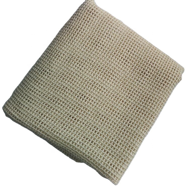 2022 gran agujero de diamante 100% algodón malla tela de bolsa de lavandería gris image 1