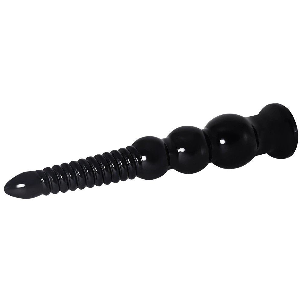 Anal plug extra‑long, large sizes, flared base, black or skin color
