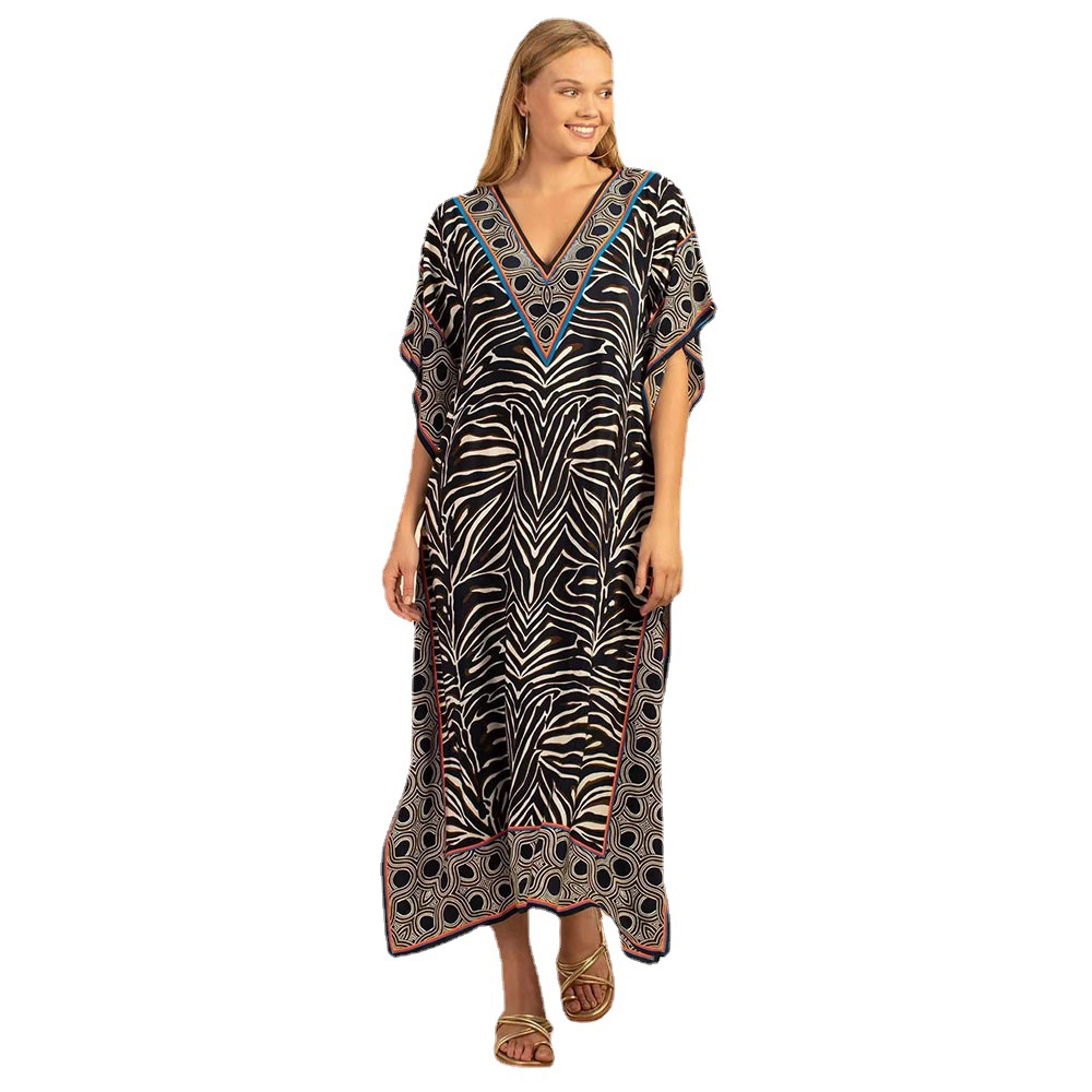 Transfronteriza amazon nueva playa impresa blusa europea y americana traje bikini ropa de protección solar traje de baño blusa Z513