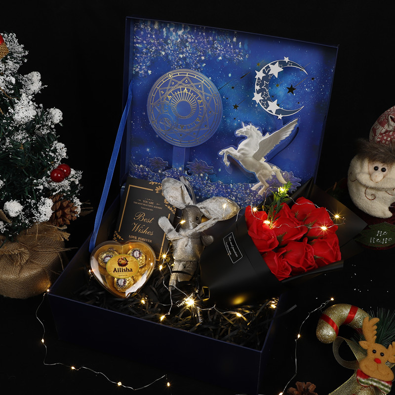 Regalo creativo de Navidad Rose jabón ramo tridimensional caja de regalo de alta gama para hombres y mujeres amigos esposa novias regalo