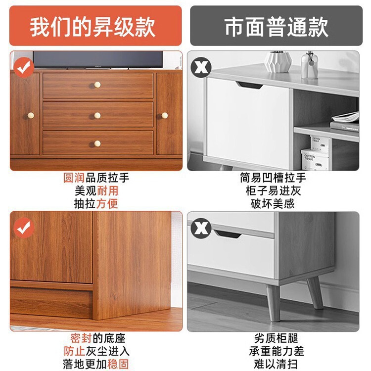 电视柜现代简约卧室收纳储物置物小户型落地简易客厅家用电视机柜|undefined