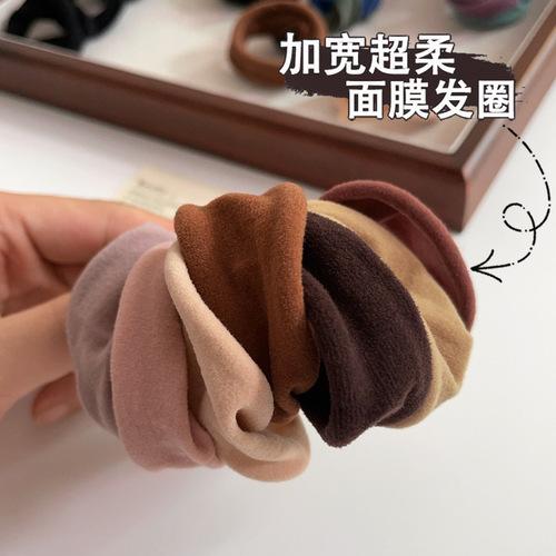 Skin-friendly face mask shared on social media, seamless hair ribbon for women, 2025 hair tie for women, high elasticity hair tie, ultra-wide elastic band