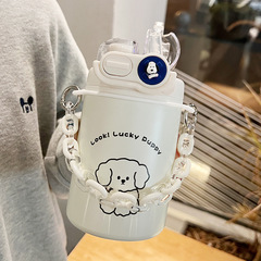 カップ保温カップ女子学生かわいいダブルドリンクストローカップ高颜値コーヒーカップ316児童学生新カップ