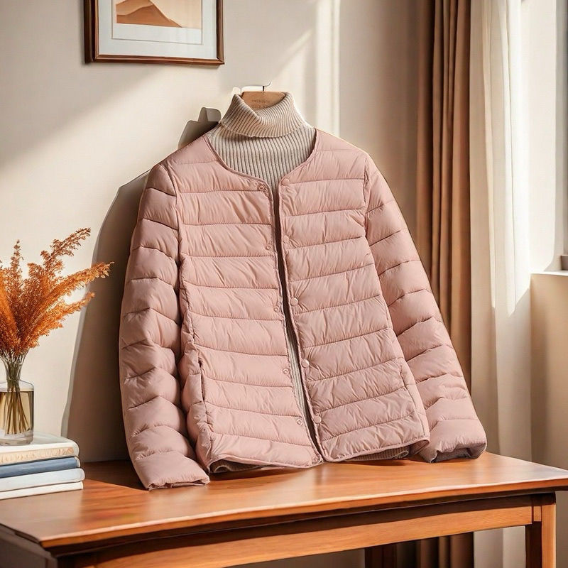 Comercio exterior otoño y invierno nuevo algodón mujer corto ligero calentamiento interior coreano delgado abrigo de moda calentamiento abrigo image 1