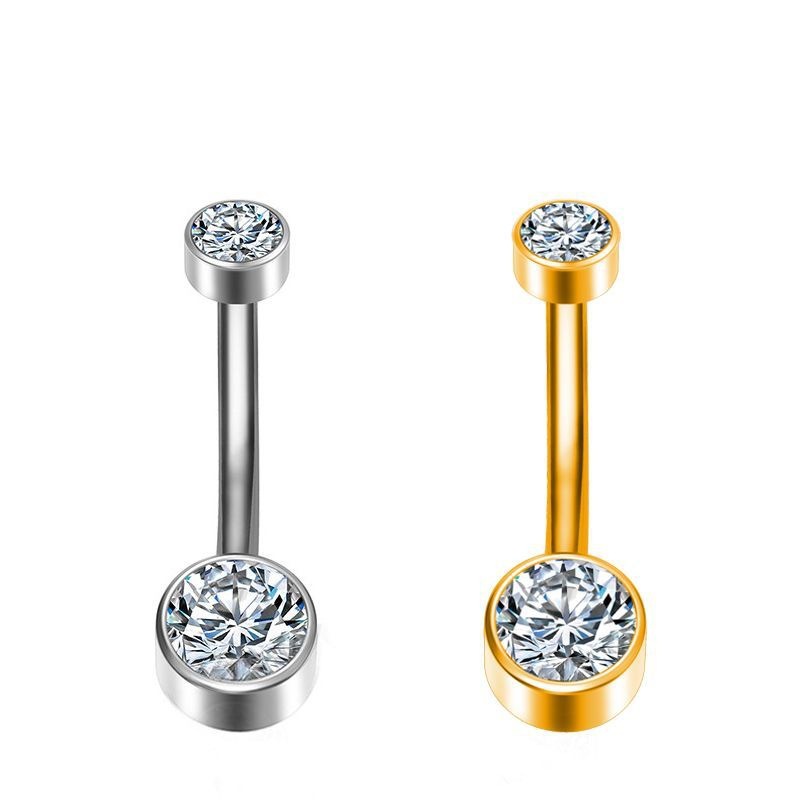 Europäischer Bauchnabelpiercing Ring Mit Eingelegter Kugel_voghion.com