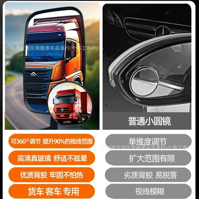 Truck Mirror, Rearview Mirror, Special Convex: Large field of view rear view auxiliary mirror