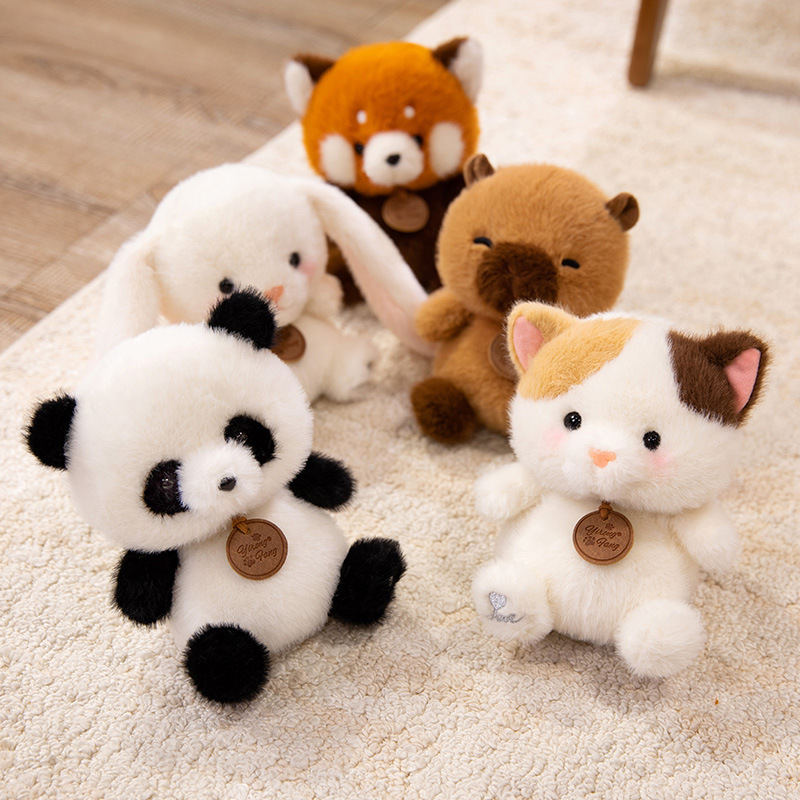 Dundun Paradise Series Juguetes de terciopelo Ou visón terciopelo mapache pequeño muñeco de la ciudad de videojuegos canjear regalos Muñecas de trapo para niños