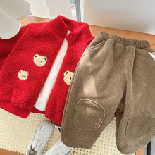 【穿搭系】宝宝颗粒绒外套冬装新款百搭套装婴儿衣服冬季女童装潮