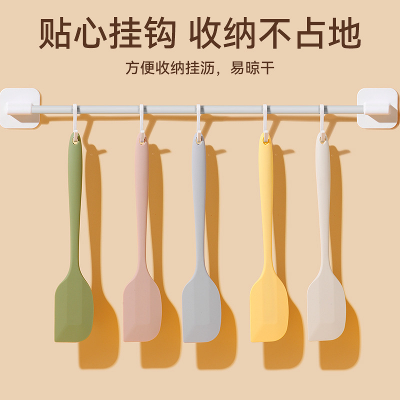 Herramienta de horneado de raspador de silicona integrado resistente a altas temperaturas para hacer pastel espátula de crema