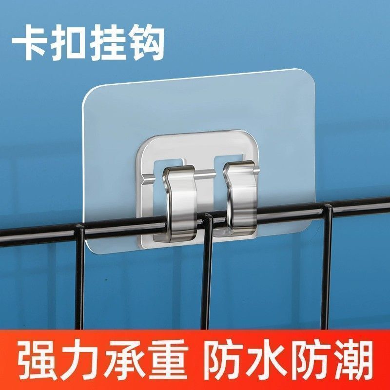 Grid-mounted fixed clips with strong adhesive, traceless adhesive strips for kitchen and bathroom, no-nail clip hooks, wall-mounted adhesive hooks, no drilling required Grid-mounted fixed clips with strong adhesive, traceless adhesive strips for kitchen and bathroom, no-nail clip hooks, wall-mounted adhesive hooks, no drilling required