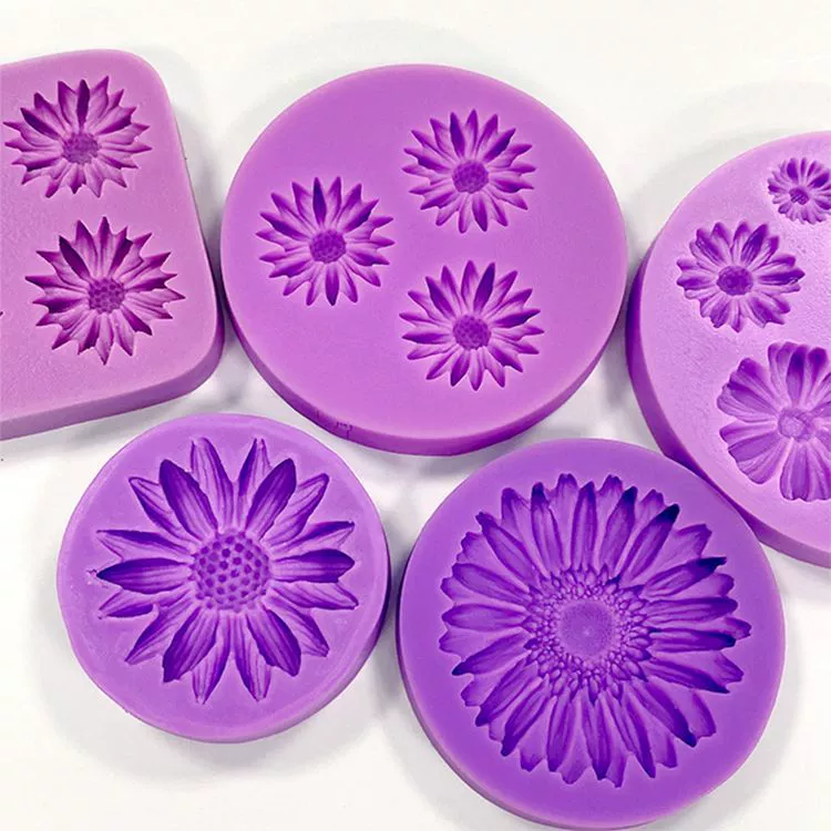 Аcrylic silicone mold, fondant solar-powered, flowered, sunflower