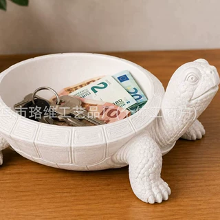 3D打印跨境新品乌龟造型摆件收纳盘 入户玄关钥匙首饰收纳盒 桌面