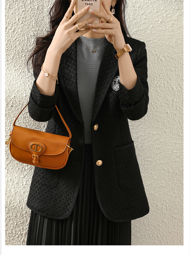 Dames blazer jas voor herfst en winter zakelijke workwear_voghion.com