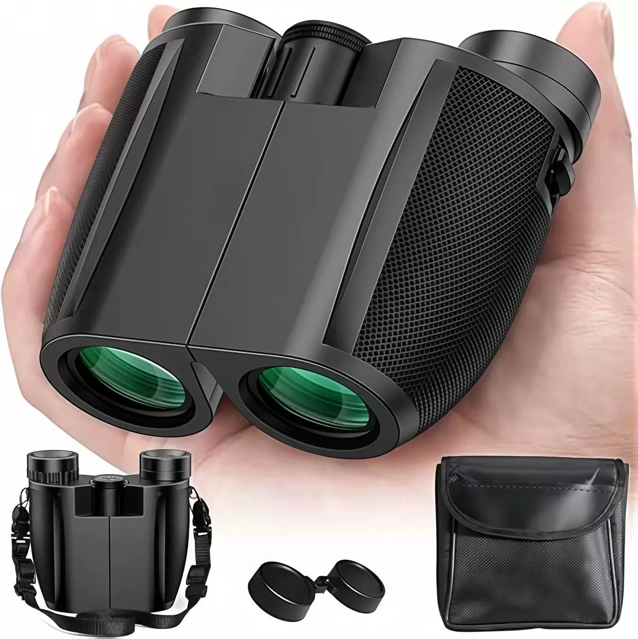 工厂批发10x25 12x25双筒望远镜高倍高清紧凑型保罗望远镜户外携