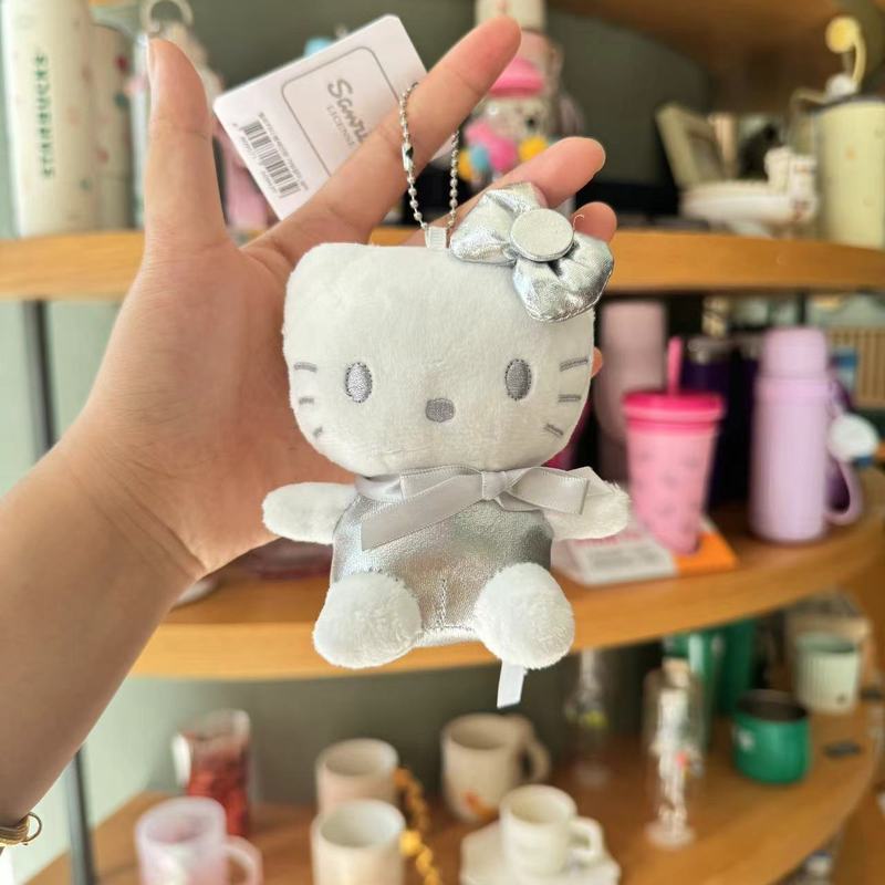 漫画アニメサンリオコーデュロイカーリーフリース KT 猫キーホルダーペンダント人形女の子バックパックペンダント|undefined
