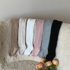 Weimu children's clothing children's pantyhose spring and autumn new girls' socks Korean version solid color bottoming socks baby girl cotton socks
