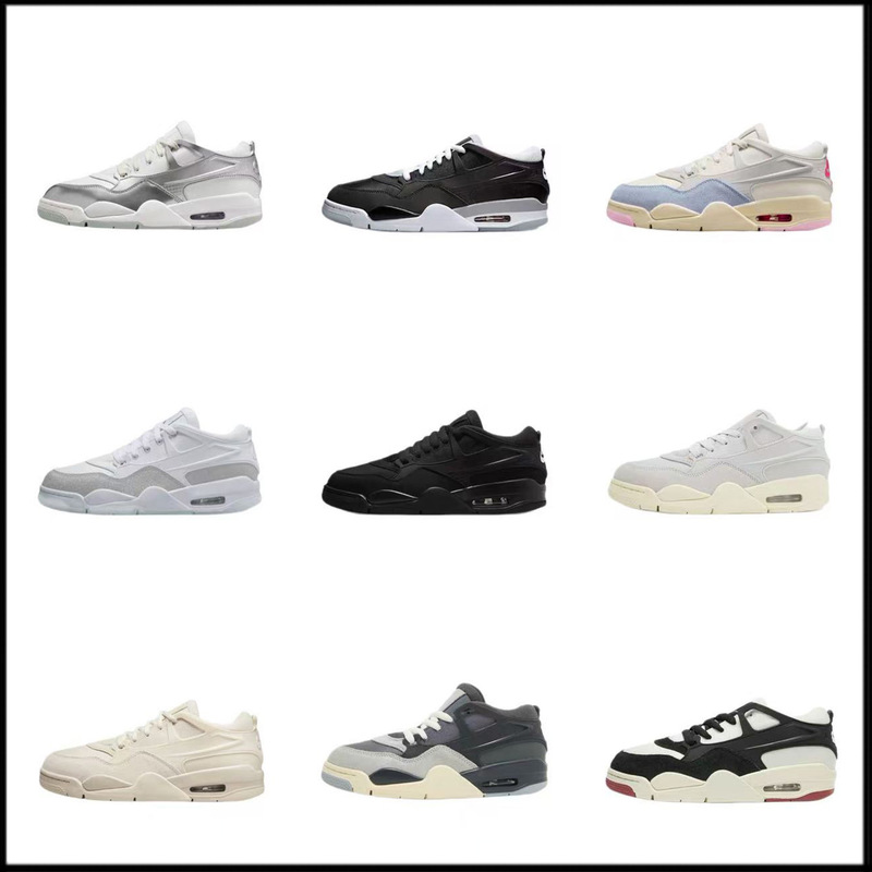 Cross-border Jordan 4 AJ4 RM co-branded low-top sports basketball shoes with thick soles, height-increasing air cushion, wear-resistant, retro, casual, versatile