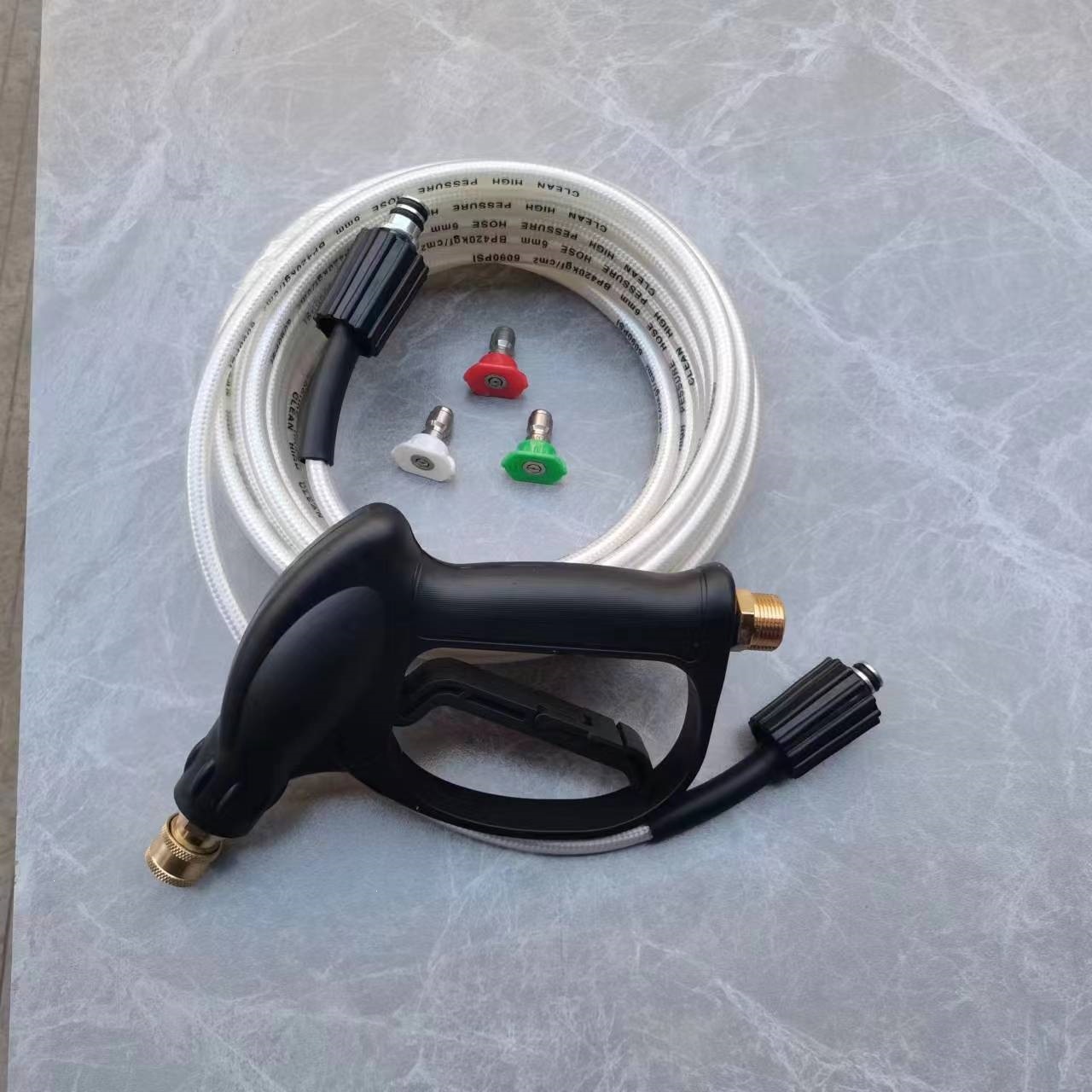 Compass High-Pressure Car Washer Accessories Household Water Hose with Water Gun Brush Car Pump Outlet Pipe Explosion-Proof Hose with Gun