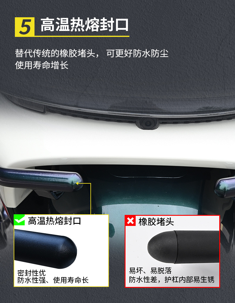 Suitable for Chunfeng Aura150 Front and Rear Exhaust Bumpers, Full Surround Guard Bars, Folding Backrest, Anti-Fall Modification