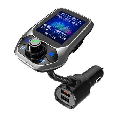 T43 car Bluetooth mp3 large color screen QC3.0 Bluetooth car charger lossless car player in stock wholesale (Bluetooth Hands-free dəstləri)