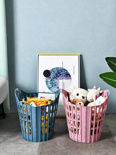 Foldable dirty clothes basket, portable plastic grocery storage basket, multifunctional sundries bathroom organization, foldable dirty clothes basket