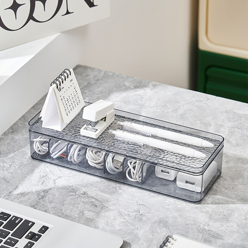 Desktop data cable storage artifact mobile phone charger organizer cable winder cable organizer power cord compartment storage box