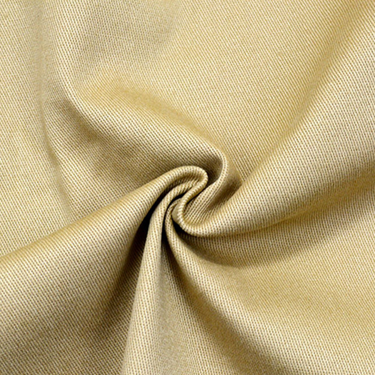 Fábrica directa sostenible mezcla trenzada tela de algodón elástico spandex