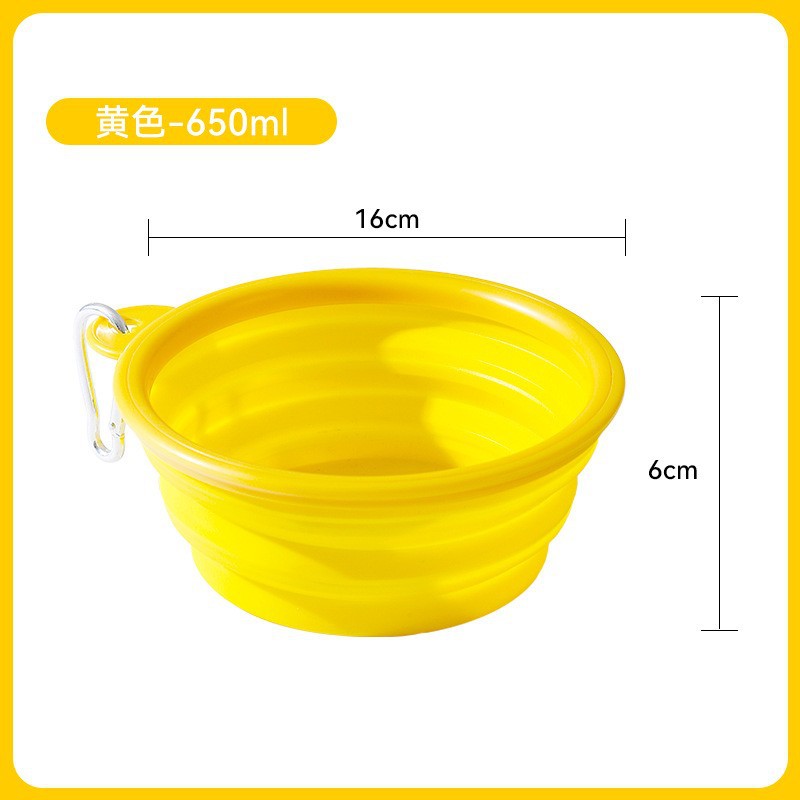 Taza de agua de silicona de compresión plegable al aire libre para perros, tazón de acompañamiento conveniente para caminar con perros, botella de agua para mascotas, agua potable y alimentos
