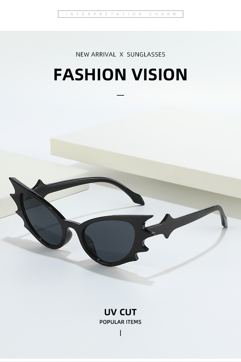 50g Weight Full Frame Glasses Structure Sunglasses Classification PC, UV400 Protection Lens Material Special-Shaped Mirror Glasses Style Outdoor, Party Occasion Geometric Pattern All Seasons Season Women's Gender Novelty, Streetwear Style Novelty Streetwear Geometric PC UV400 Protection Special-Shaped Mirror Full Frame Women's Sunglasses 2