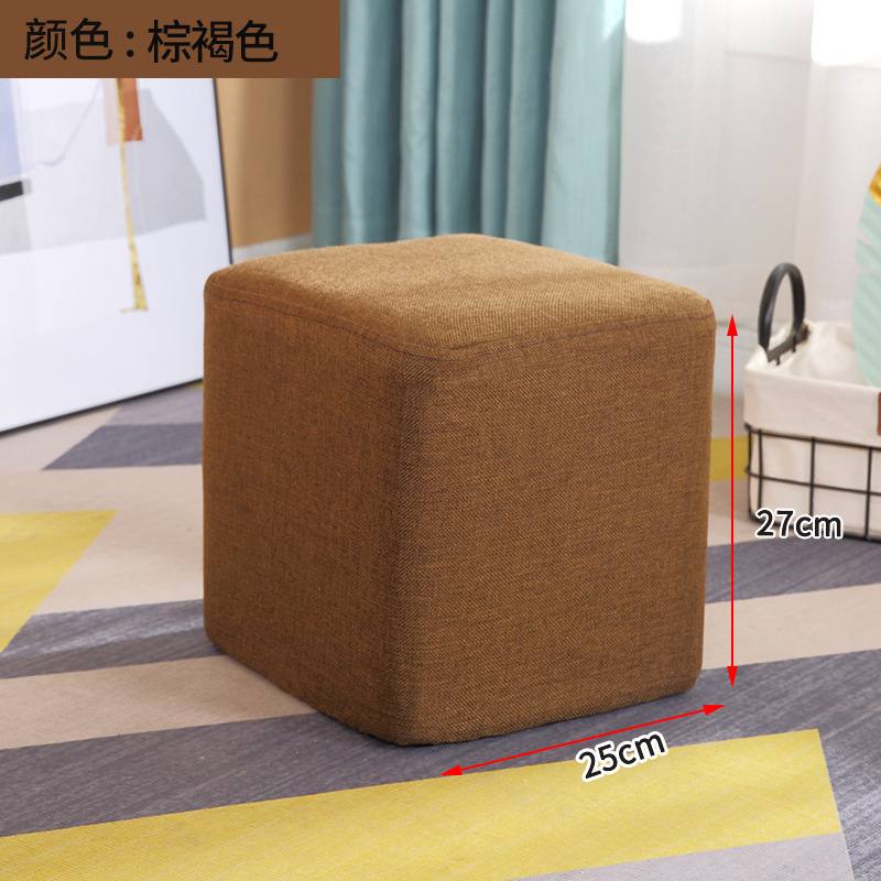 Taburete pequeño Internet celebridad hogar tela taburete bajo sala de estar creativa sofá taburete lindo taburete redondo zapatos Cambio de heces perezoso banco pequeño