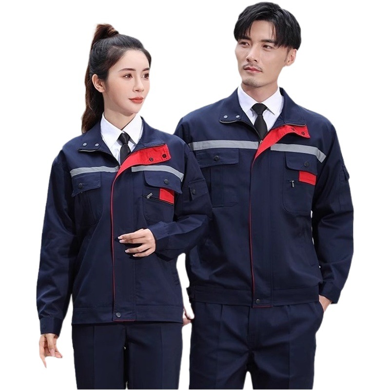 Trajes de trabajo de algodón masculino primavera y otoño grueso desgaste fábrica de ropa de protección laboral taller de soldadura personalizado