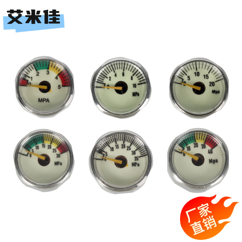 5-40mpa Pressure Gauge 25mm High Pressure Gas Cylinder Air Pump Pressure Meter Diving Breathing Cylinder CO2 Meter 5-40mpa Pressure Gauge 25mm High Pressure Gas Cylinder Air Pump Pressure Meter Diving Breathing Cylinder CO2 Meter
