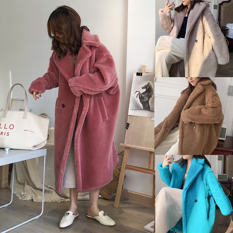 Linmax New Warm Teddy Bear Coat for Women, Max Mid-Length Silhouette Fur Coat, Light Luxury High-End Version