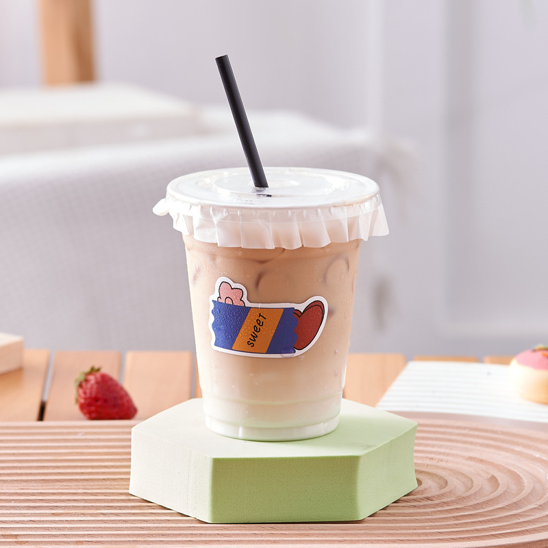 网红奶茶杯ins风一次性咖啡杯自制饮品杯外卖塑料打包杯pet冰粉杯|undefined