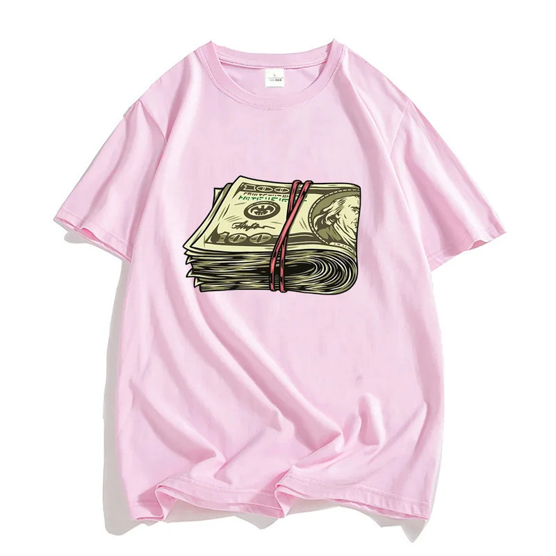 Money Roll 100 Hundred Dollar Tee-Shirt Mens Casual Money Roll 100 Hundred Dollar Tee-Shirt Mens Casual